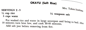 Okayu (Soft Rice)