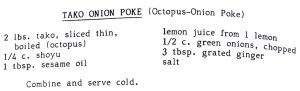 Tako Onion Poke (Octopus-Onion Poke)