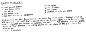 Banana Crunch Pie