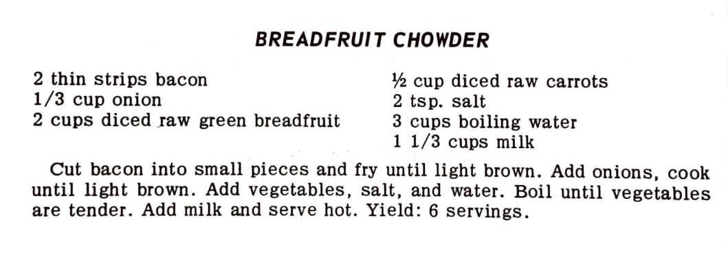 Breadfruit Chowder - Kau Kau Chronicles