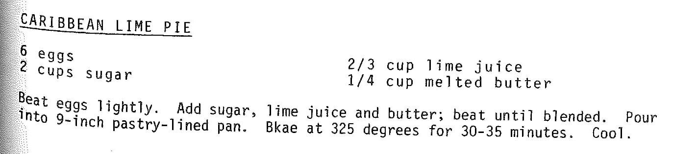 Caribbean Lime Pie - Kau Kau Chronicles