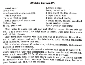 Chicken Tetrazzini