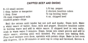 Chipped Beef and Onions