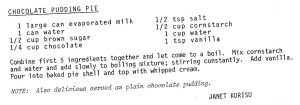 Chocolate Pudding Pie