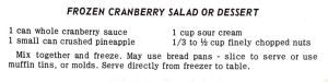 Frozen Cranberry Salad or Dessert