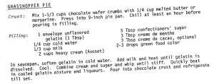 Grasshopper Pie #3
