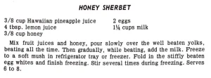 Honey Sherbet