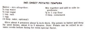 Imo (Sweet Potato) Tempura