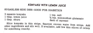 Konyaku With Lemon Juice