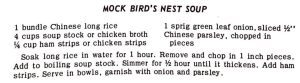 Mock Bird’s Nest Soup