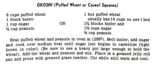 Okoshi (Puffed Wheat or Cereal Squares)