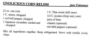 Onolicious Corn Relish