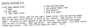 Papaya Chiffon Pie
