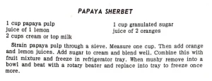 Papaya Sherbet