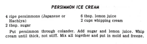 Persimmon Ice Cream