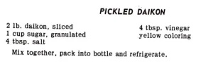 Pickled Daikon