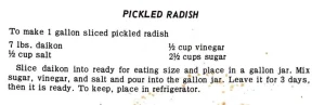 Pickled Radish