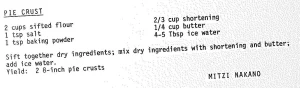 Pie Crust