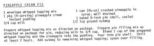 Pineapple Cream Pie