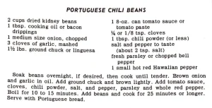 Portuguese Chili Beans