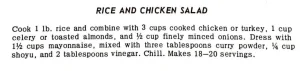 Rice and Chicken Salad
