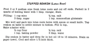 Stuffed Renkon (Lotus Root)