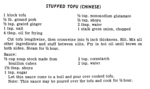 Stuffed Tofu (Chinese)