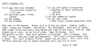 Tasty Eggnog Pie