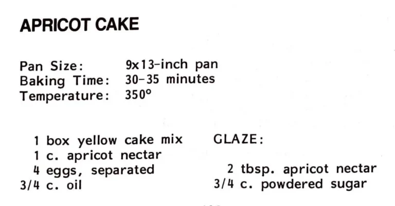 Apricot Cake
