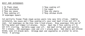 Beef and Asparagus