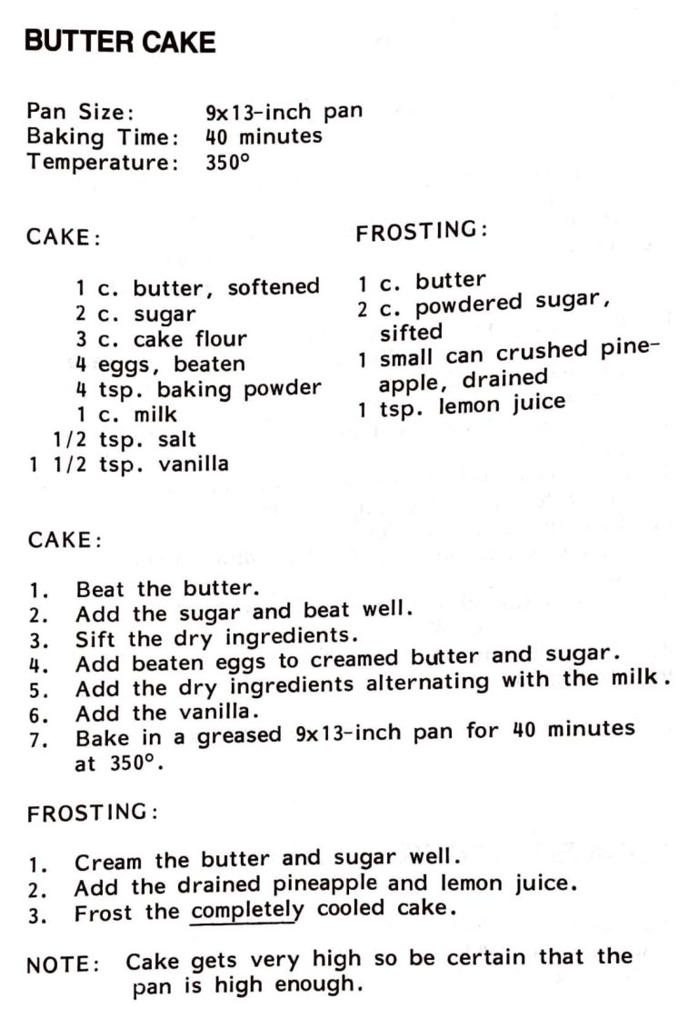 Butter Cake