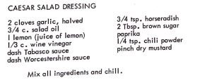 Caesar Salad Dressing