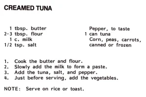 Creamed Tuna