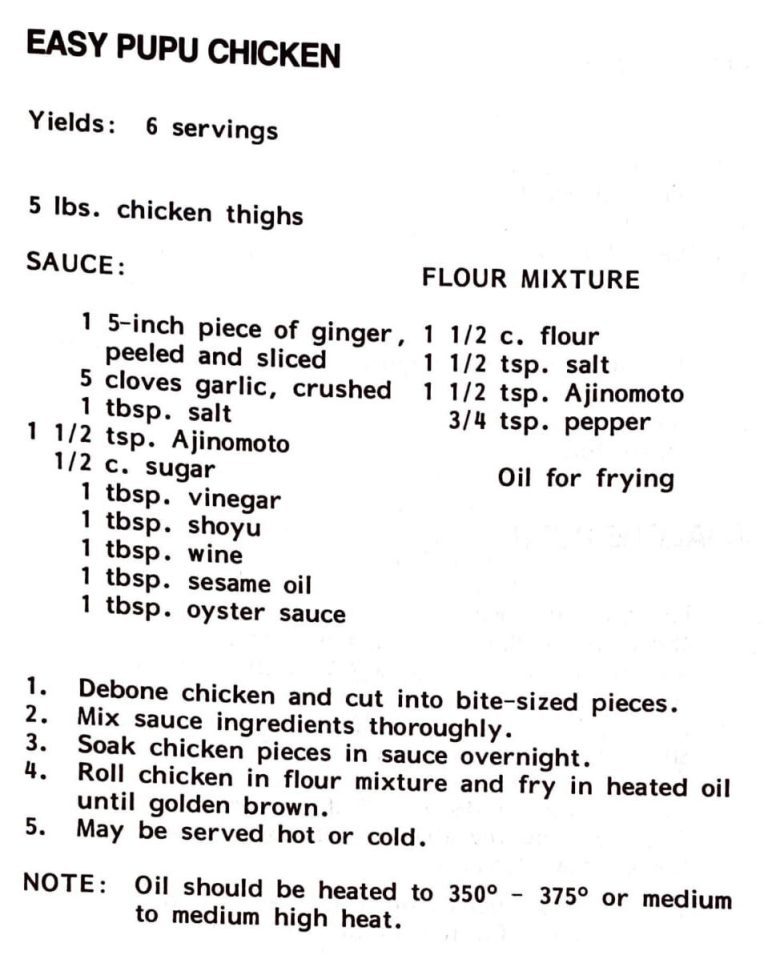 Easy Pupu Chicken