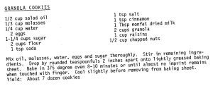 Granola Cookies