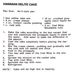 Hawaiian Delite Cake