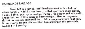 Homemade Sausage