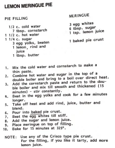 Lemon Meringue Pie