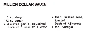 Million Dollar Sauce