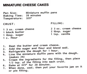 Miniature Cheese Cakes