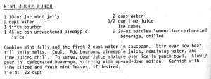 Mint Julep Punch