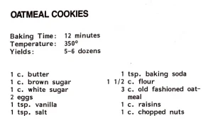 Oatmeal Cookies