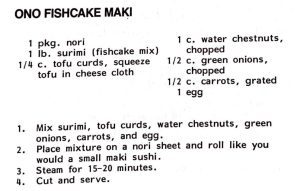 Ono Fishcake Maki