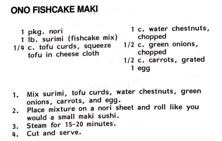 Ono Fishcake Maki