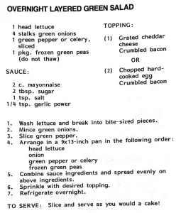 Overnight Layered Green Salad