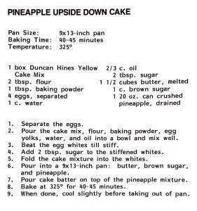 Pineapple Upside Down Cake