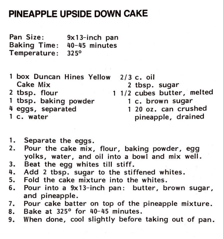 Pineapple Upside Down Cake