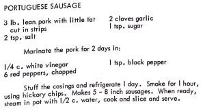 Portuguese Sausage