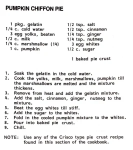 Pumpkin Chiffon Pie