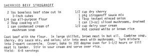 Sherried Beef Stroganoff